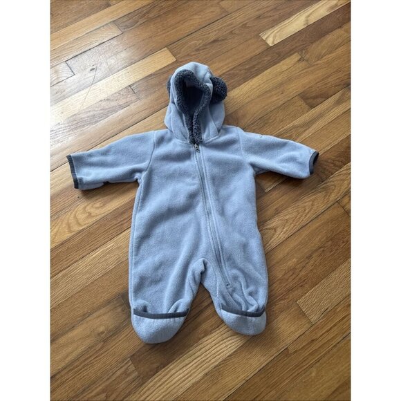 Columbia Baby Boy Tiny Bear II Bunting Fleece Overall Gray Size 0/3 Months - Picture 1 of 4